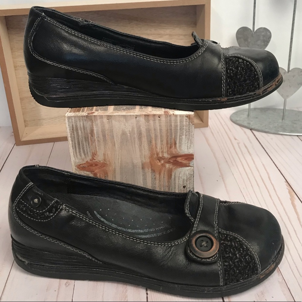 Dansko black leather loafers